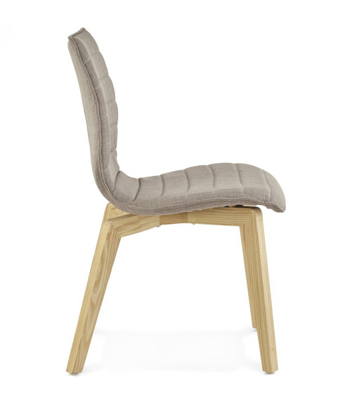 Chaise design gris en tissu Doron