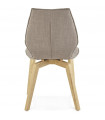 Chaise design gris en tissu Doron