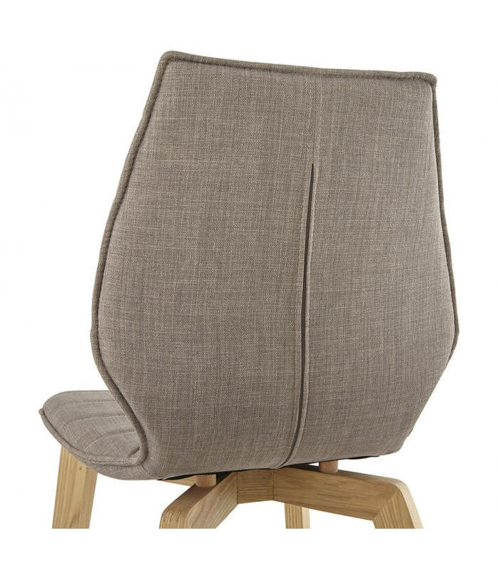 Chaise design gris en tissu Doron