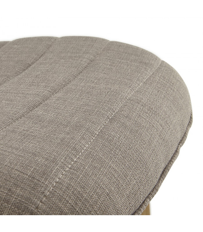 Chaise design gris en tissu Doron