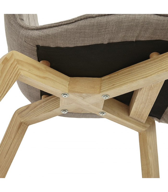 Chaise design gris en tissu Doron