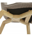 Chaise design gris en tissu Doron