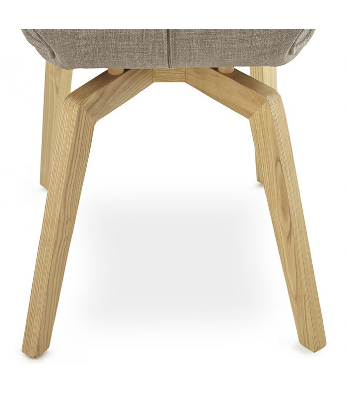 Chaise design gris en tissu Doron