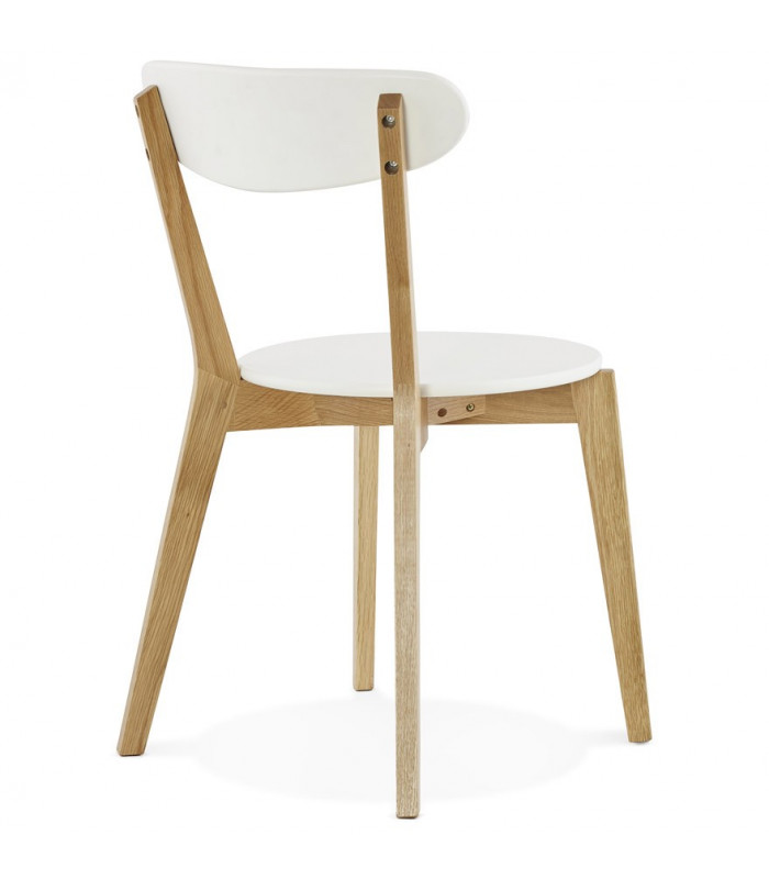 Chaise design blanc en bois Fayola