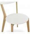 Chaise design blanc en bois Fayola