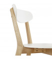 Chaise design blanc en bois Fayola