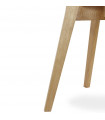 Chaise design blanc en bois Fayola