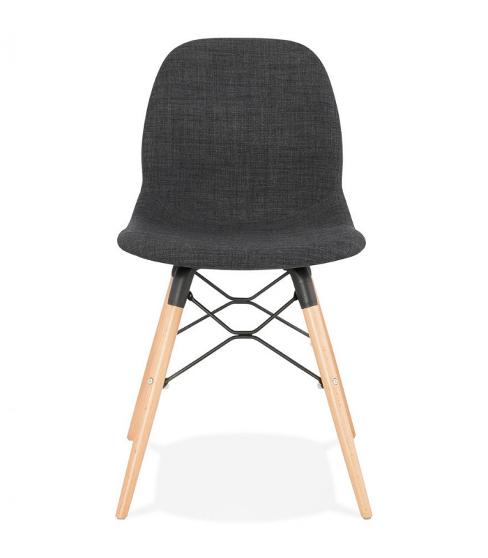 Chaise design gris foncé en tissu Kingston