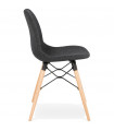Chaise design gris foncé en tissu Kingston