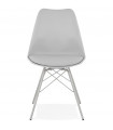 Chaise design gris en plastique Corvina
