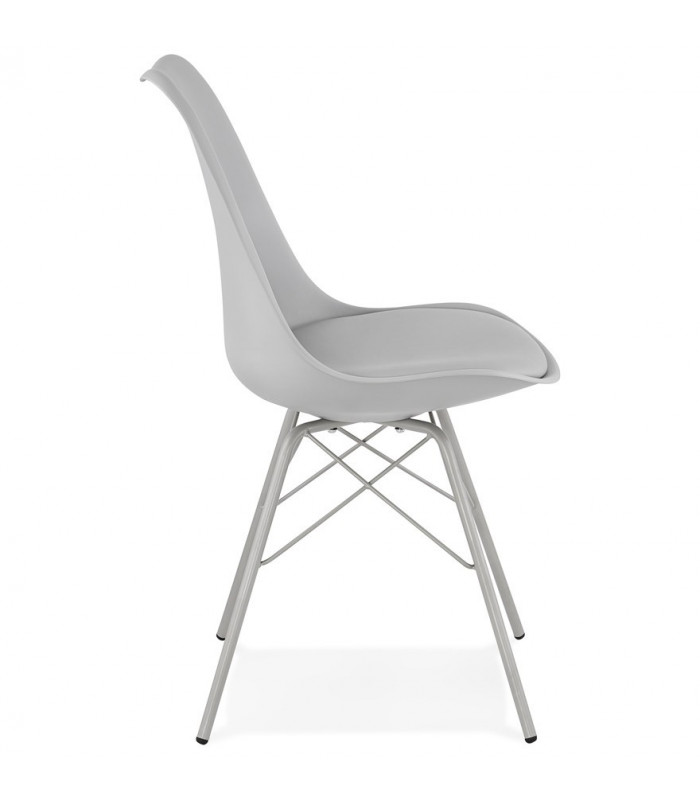 Chaise design gris en plastique Corvina