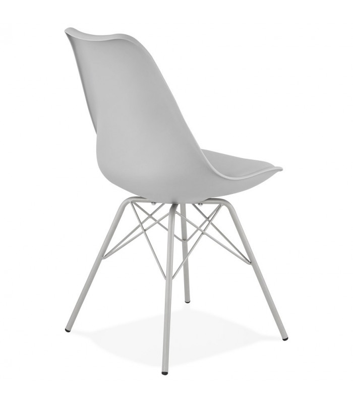 Chaise design gris en plastique Corvina