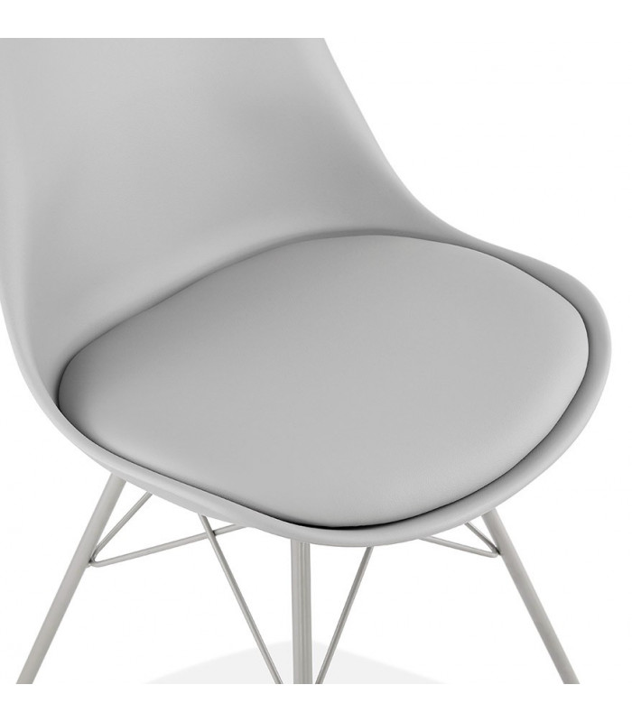 Chaise design gris en plastique Corvina
