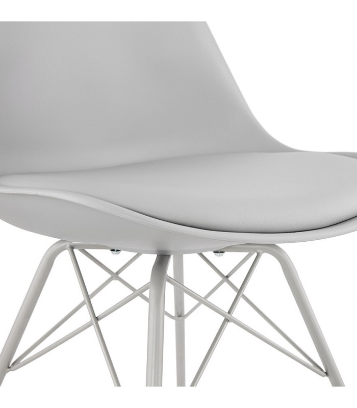 Chaise design gris en plastique Corvina