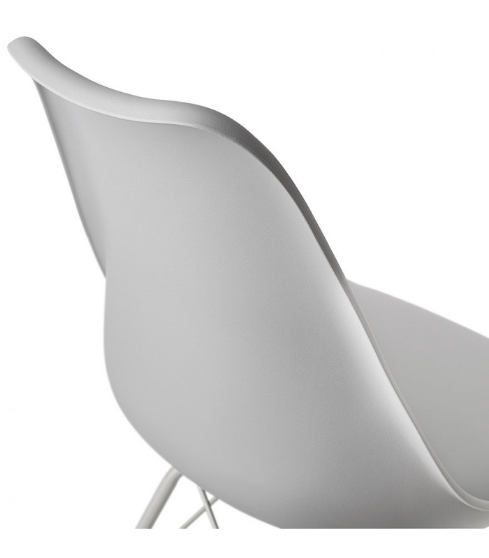 Chaise design gris en plastique Corvina