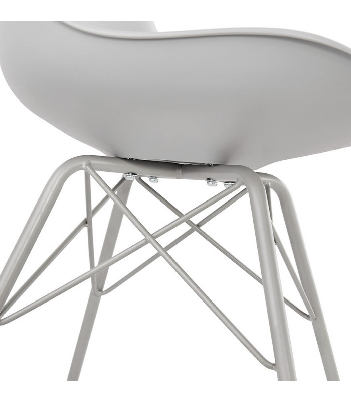 Chaise design gris en plastique Corvina