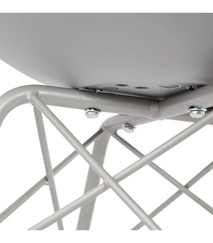 Chaise design gris en plastique Corvina
