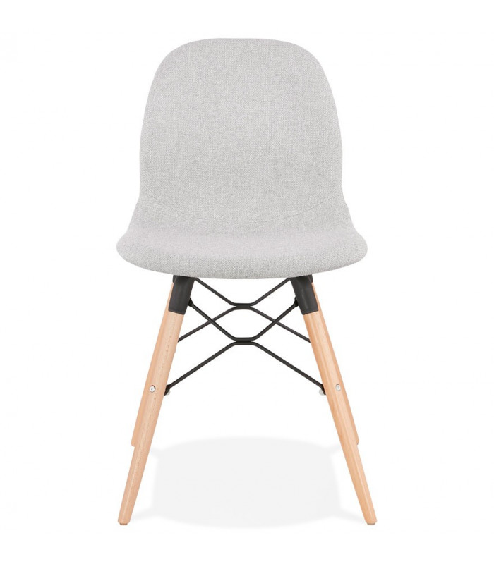 Chaise design gris clair en tissu Kingston