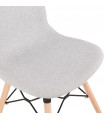 Chaise design gris clair en tissu Kingston