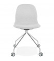 Chaise design gris clair en tissu Mahalla