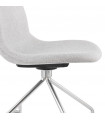 Chaise design gris clair en tissu Mahalla