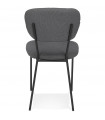 Chaise design gris foncé en tissu Meera