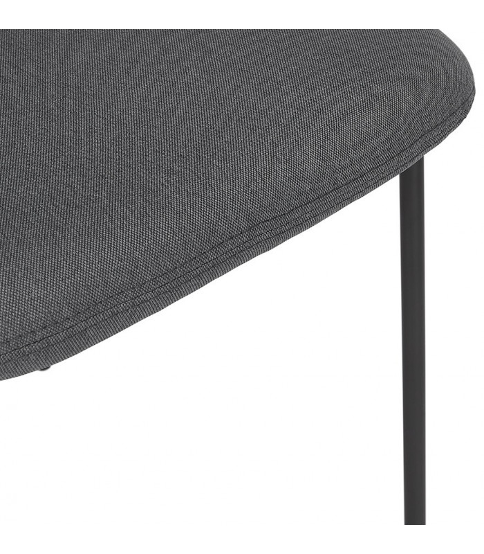 Chaise design gris foncé en tissu Meera