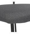 Chaise design gris foncé en tissu Meera