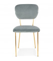 Chaise design gris en tissu Bodenn