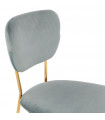 Chaise design gris en tissu Bodenn