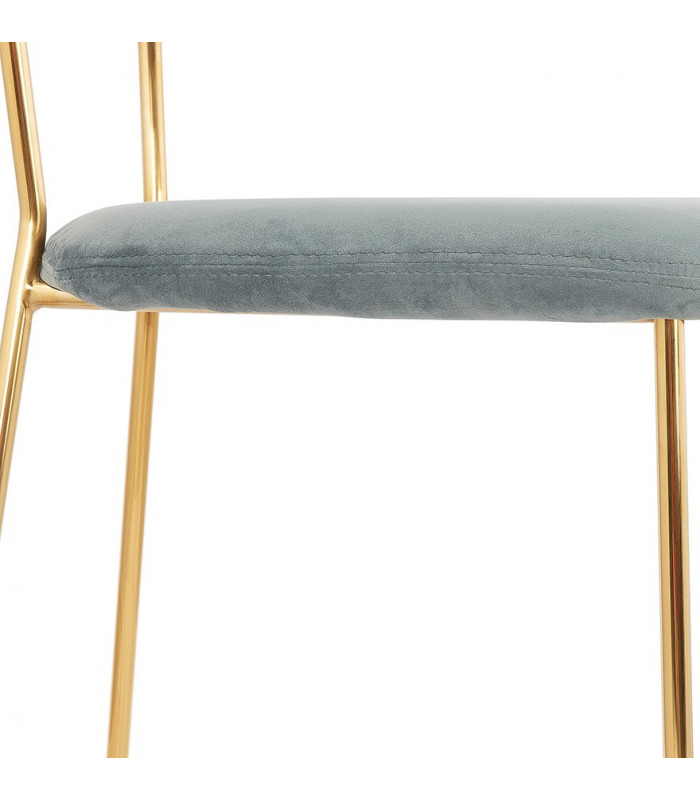 Chaise design gris en tissu Bodenn
