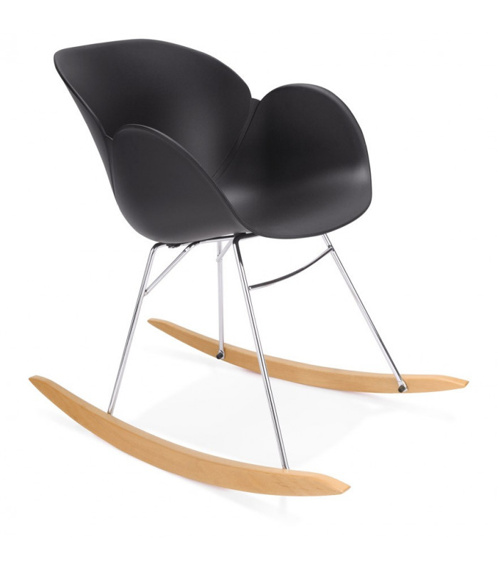 Fauteuil design noir en plastique Firenz