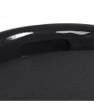 tabouret bas noir en tissu et plastique Connery