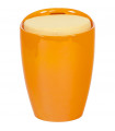 tabouret bas orange en tissu et plastique Connery