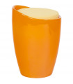 tabouret bas orange en tissu et plastique Connery