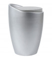 tabouret bas argent en tissu et plastique Connery