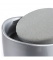 tabouret bas argent en tissu et plastique Connery