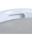 tabouret bas blanc en tissu et plastique Connery