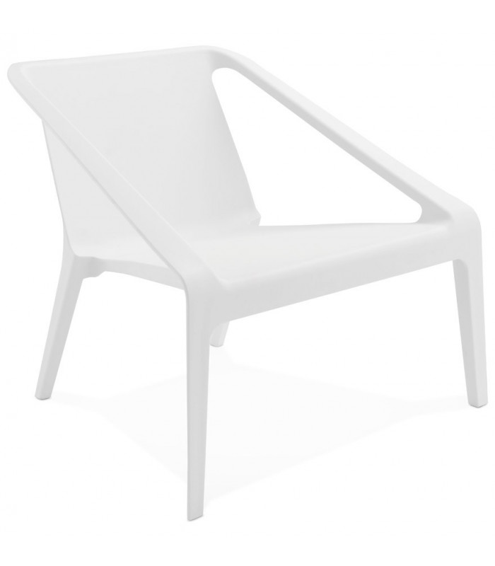 Fauteuil design blanc en plastique Morad