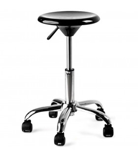 tabouret bas noir en plastique Alda