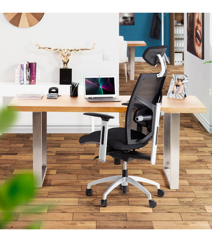 fauteuil de bureau noir en tissu Ice