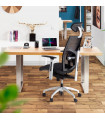 fauteuil de bureau noir en tissu Ice