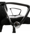 fauteuil de bureau noir en tissu et similicuir Belfont