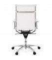 Fauteuil de bureau blanc en tissu Giamatti