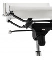 Fauteuil de bureau blanc en tissu Giamatti