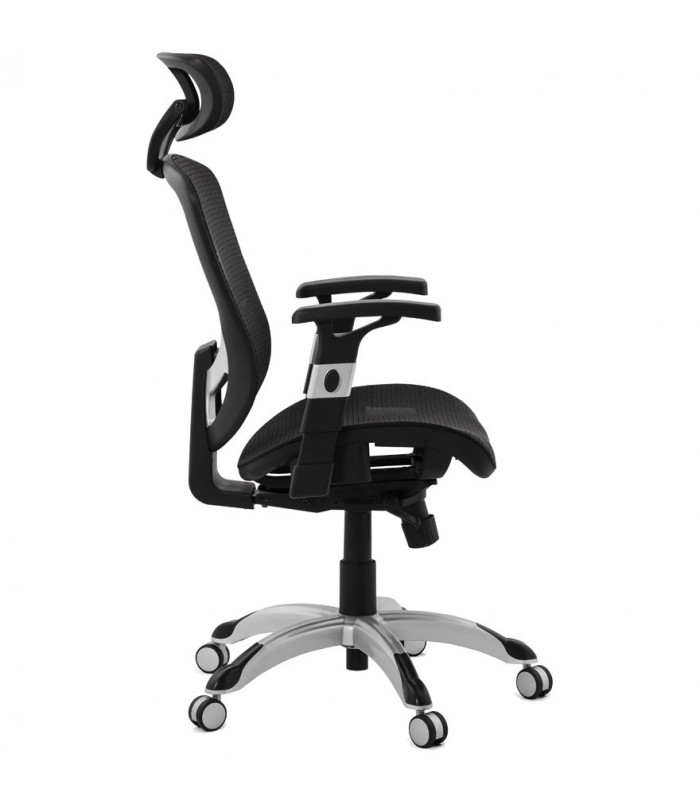 fauteuil de bureau noir en tissu Fargo