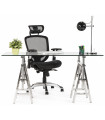 fauteuil de bureau noir en tissu Fargo