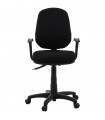 fauteuil de bureau noir en tissu Amphi