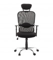 Fauteuil de bureau noir en tissu Mornington