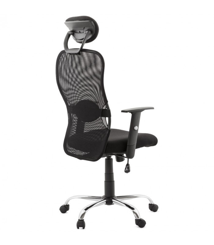 Fauteuil de bureau noir en tissu Mornington